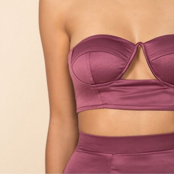 NWT Revolve x superdown kiara bustier top in Dark Mauve | Size S *top only* - Picture 5 of 11